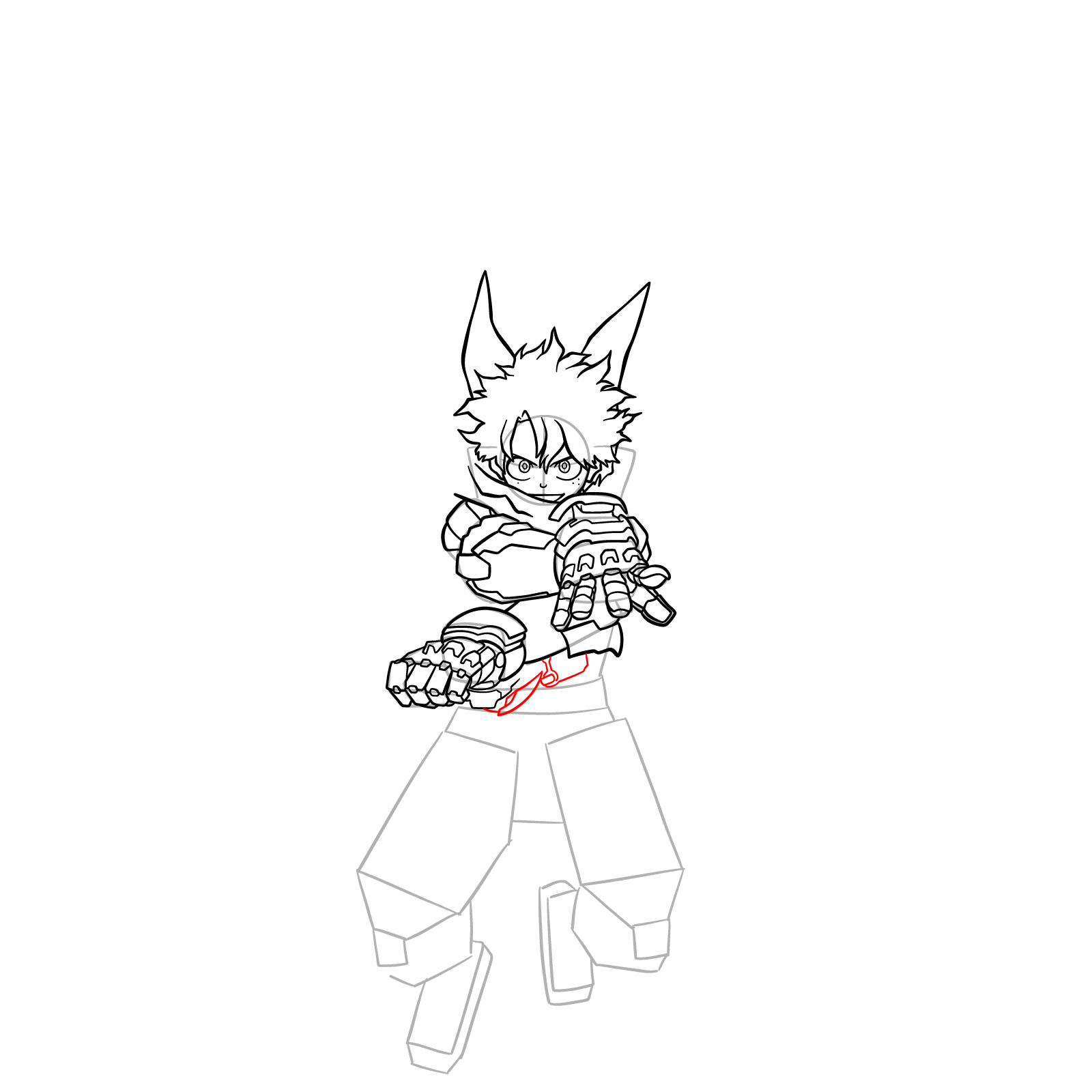 How to Draw Deku Mech Costume Zeta - step 20