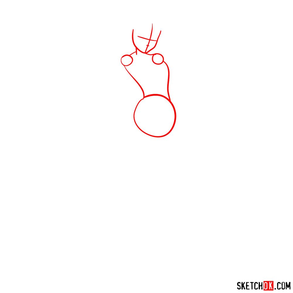 How to draw Sailor Venus - step 01