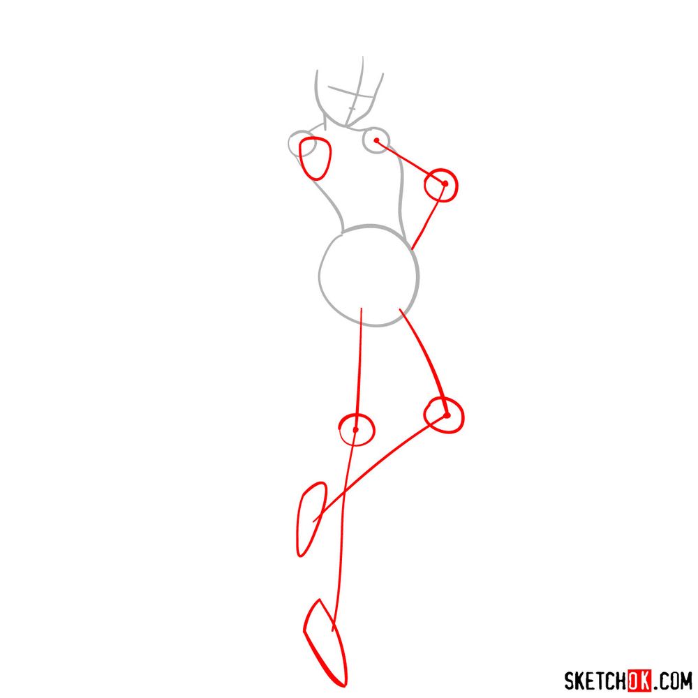 How to draw Sailor Venus - step 02
