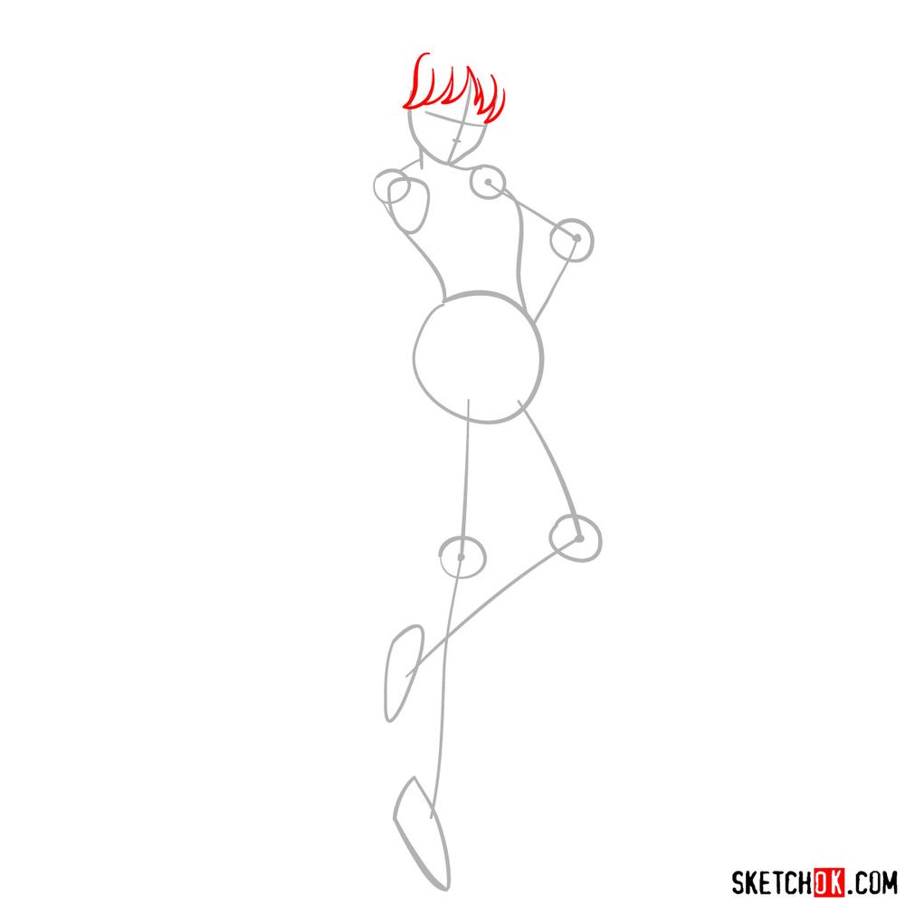 How to draw Sailor Venus - step 03