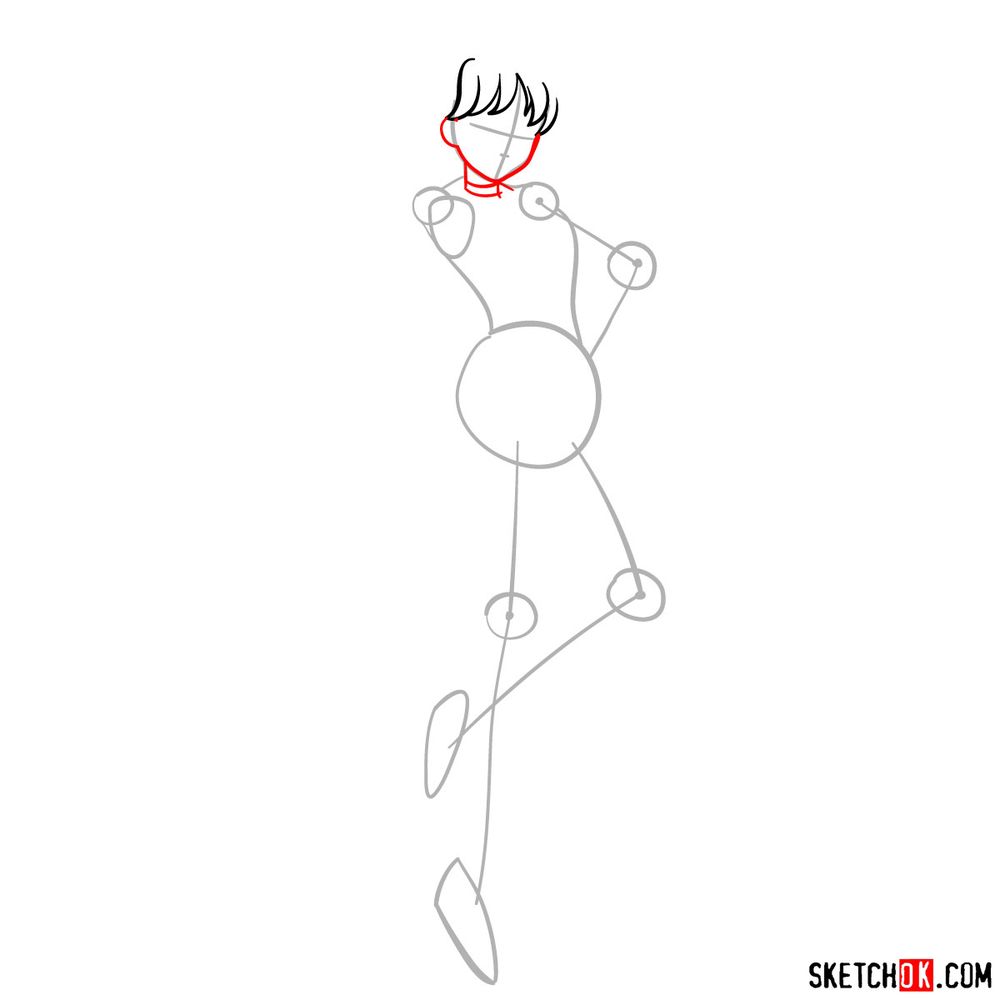 How to draw Sailor Venus - step 04