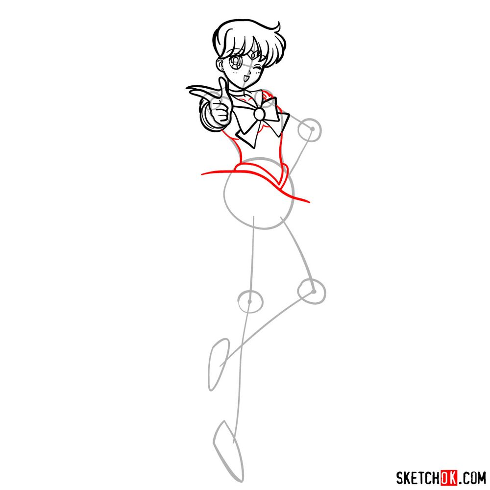 How to draw Sailor Venus - step 10