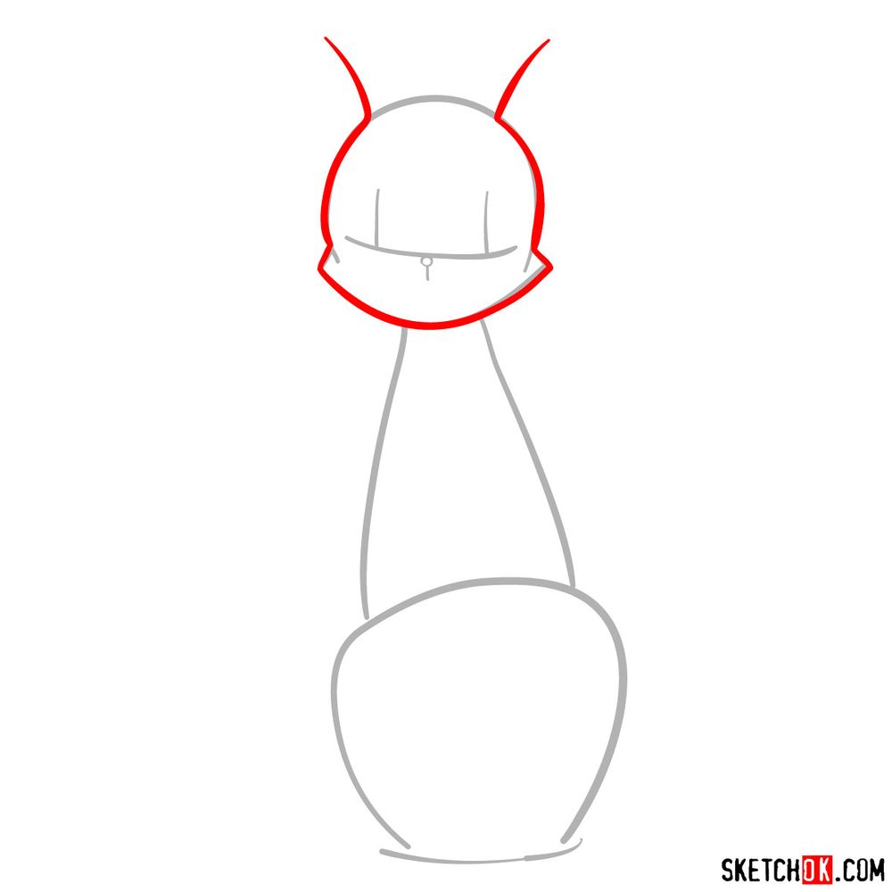 How to draw Luna - step 02