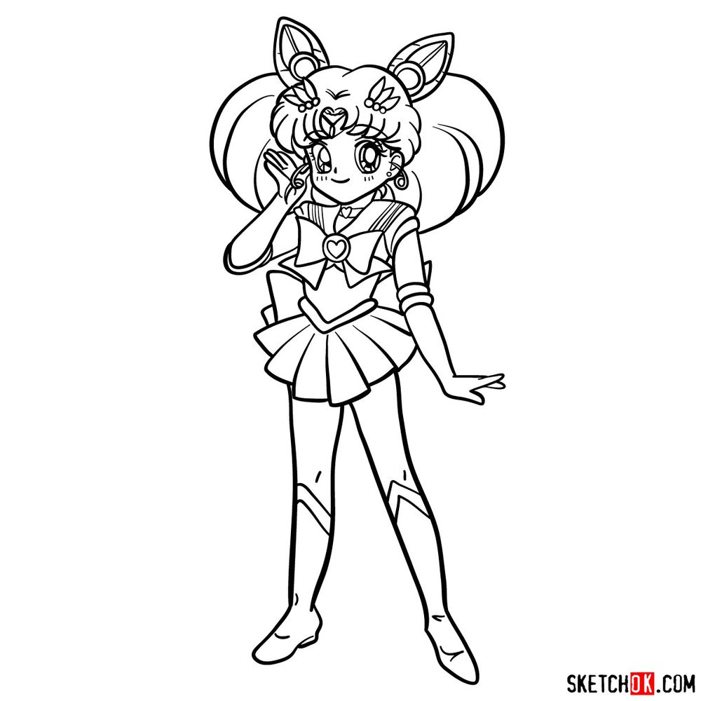 How to draw Sailor Chibi Moon