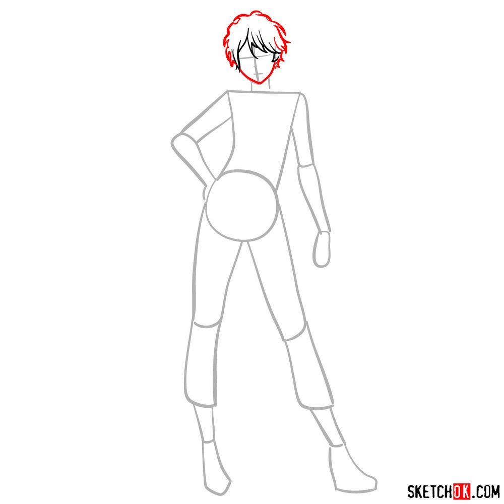 How to draw Iris Cannary - step 04