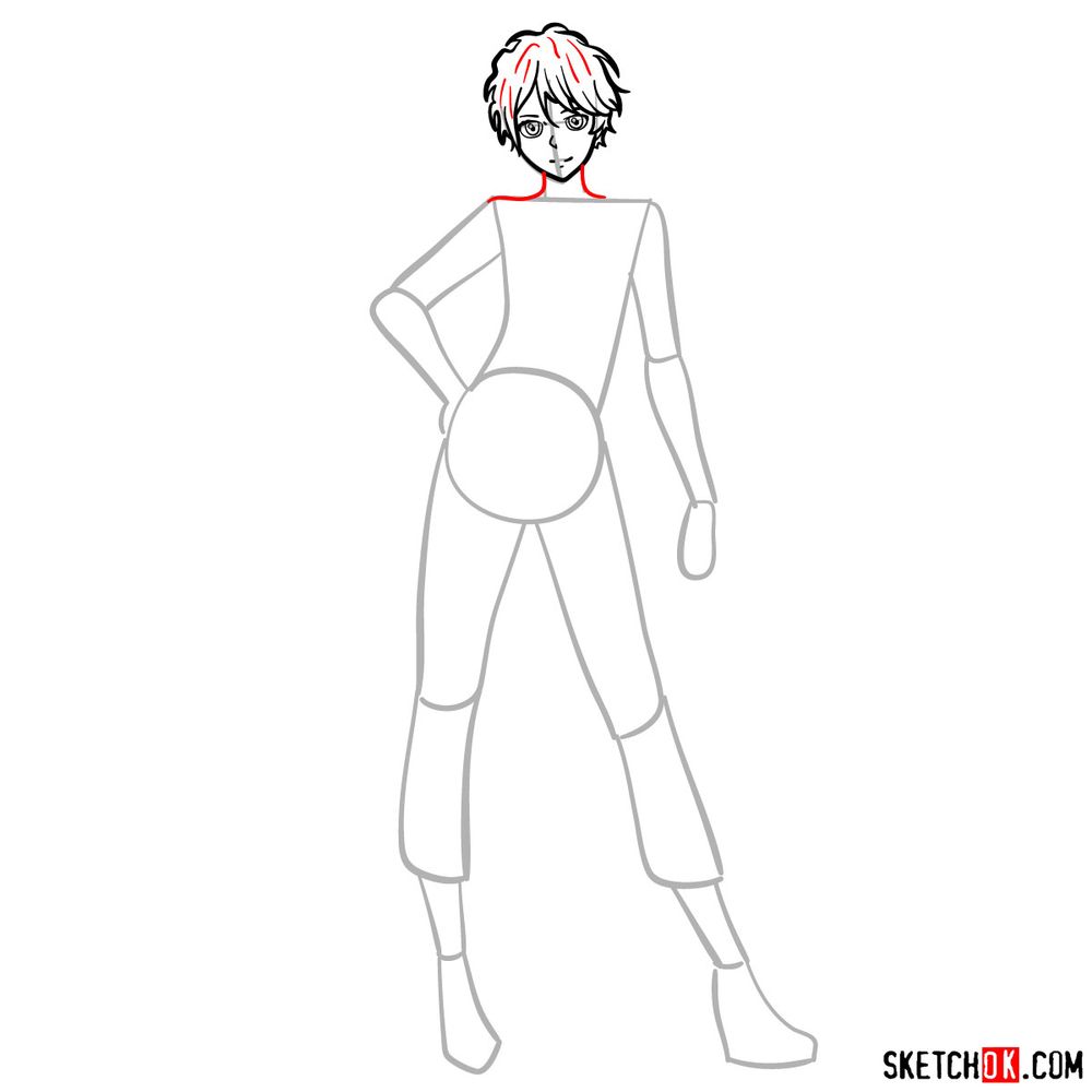 How to draw Iris Cannary - step 06