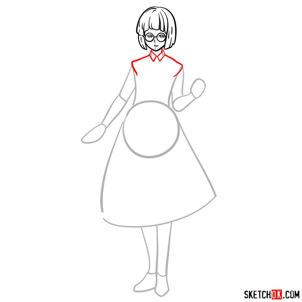 How to draw Erica Brown - step 07