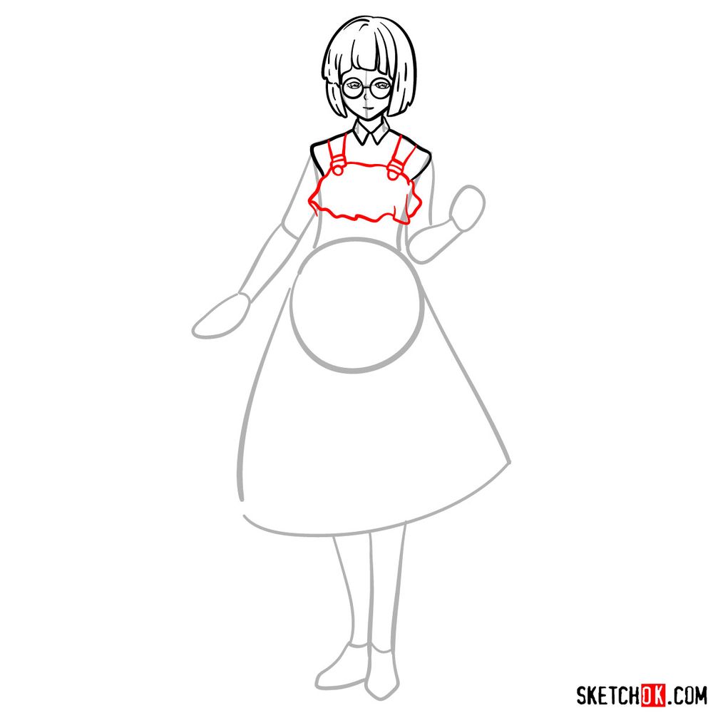 How to draw Erica Brown - step 08