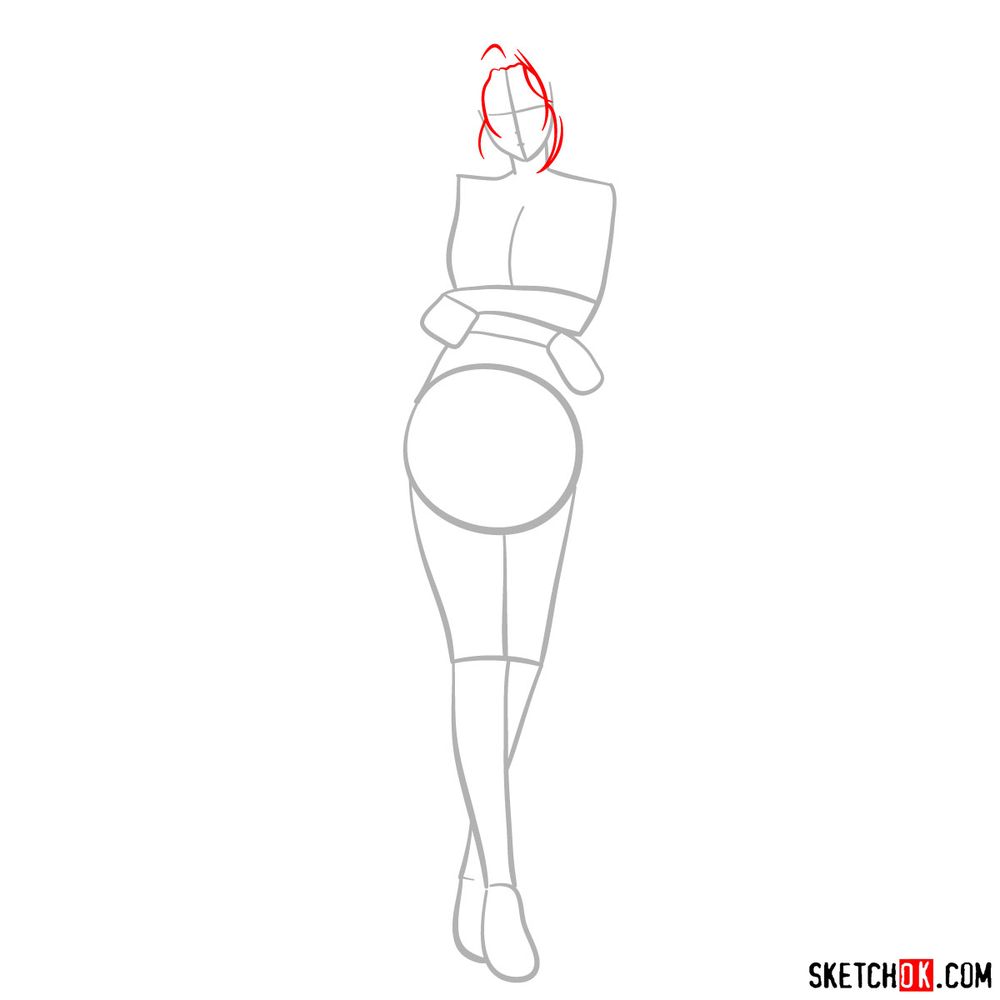 How to draw Cattleya Baudelaire - step 03