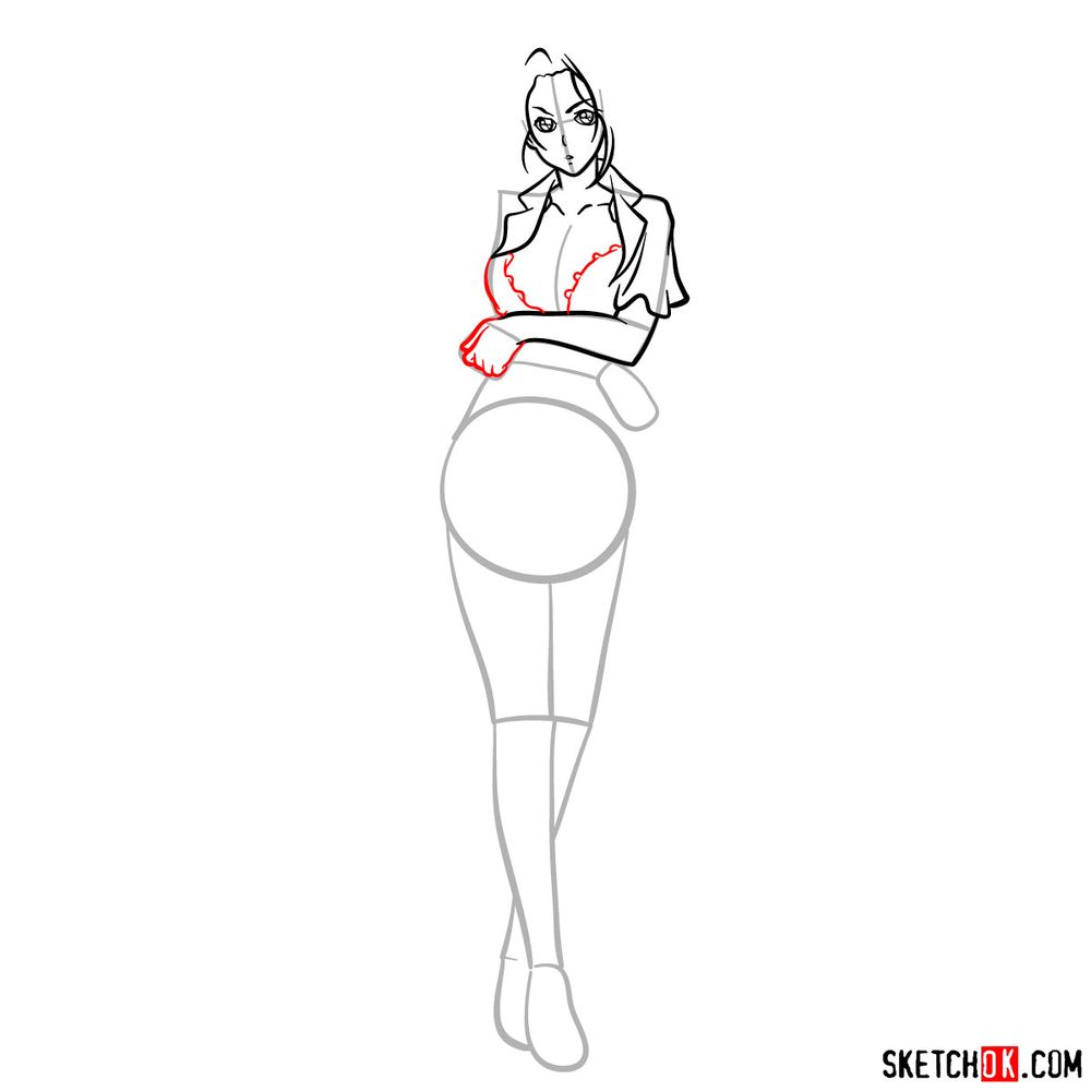 How to draw Cattleya Baudelaire - step 09