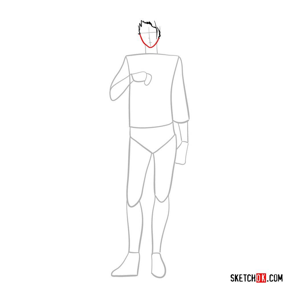 How to draw Benedict Blue - step 04