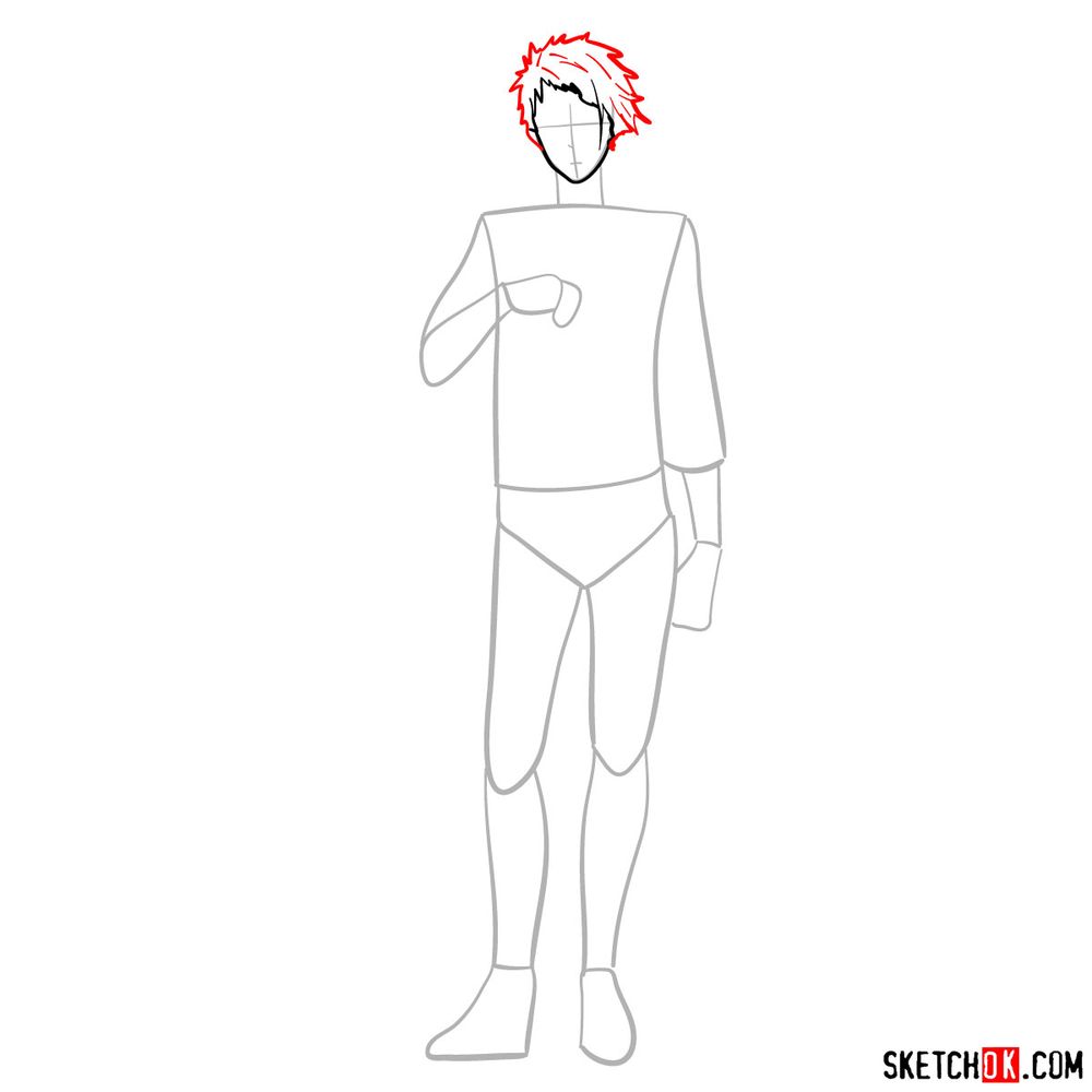 How to draw Benedict Blue - step 05