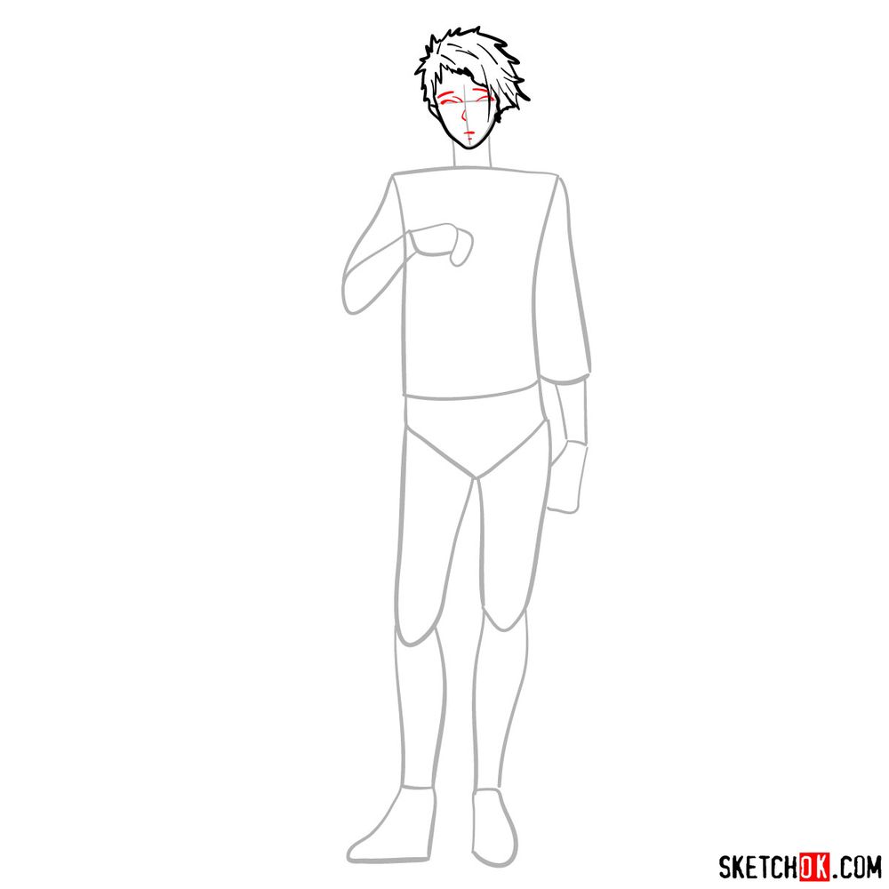 How to draw Benedict Blue - step 06