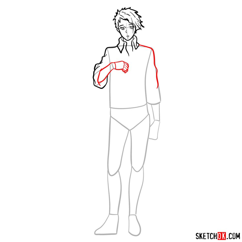 How to draw Benedict Blue - step 09