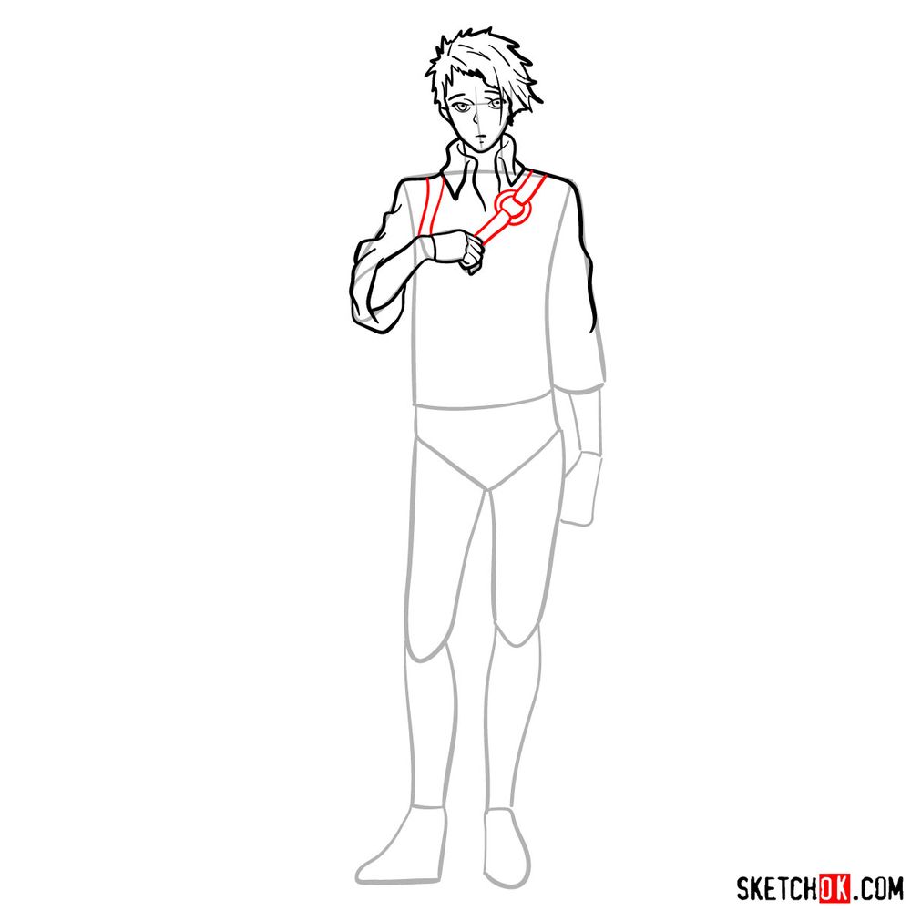 How to draw Benedict Blue - step 10
