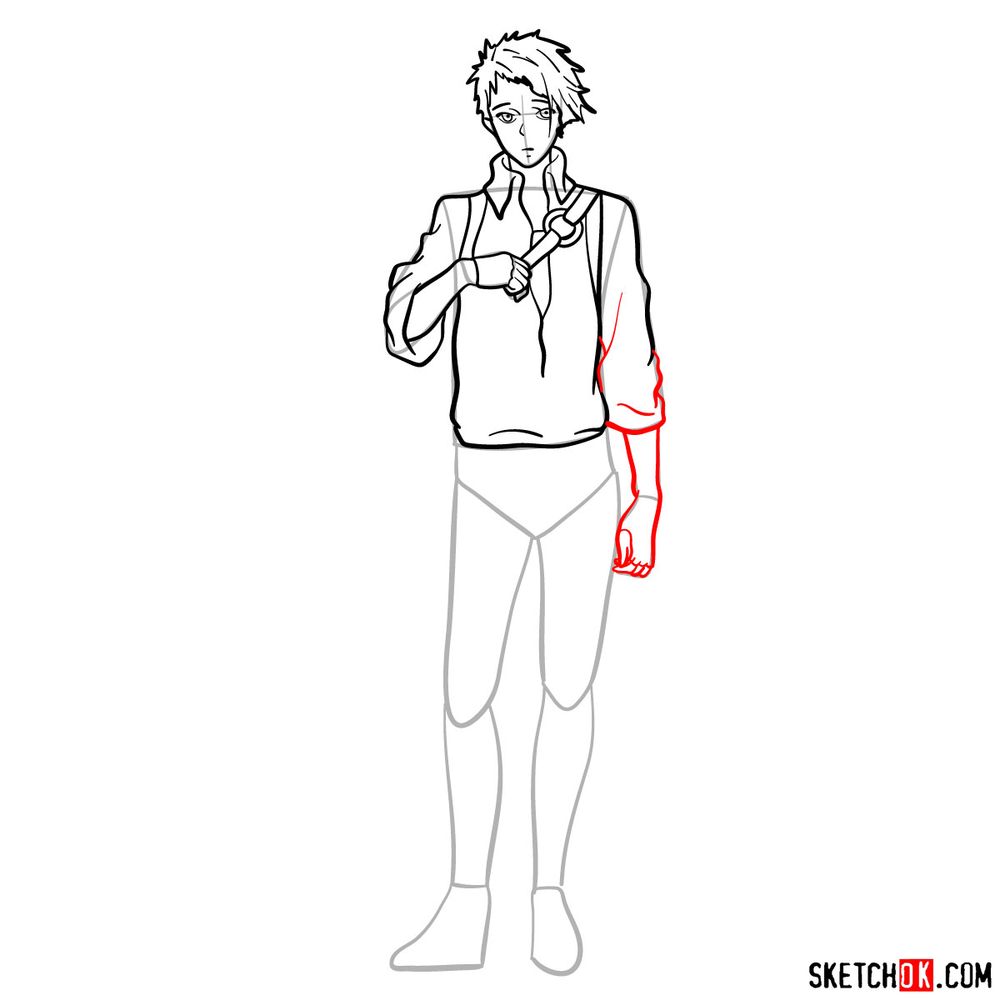 How to draw Benedict Blue - step 12
