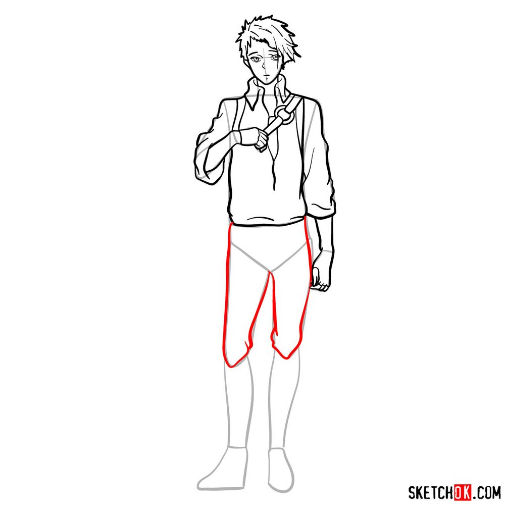 How to draw Benedict Blue - step 13