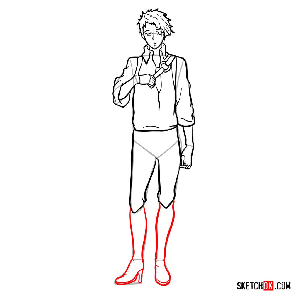 How to draw Benedict Blue - step 14