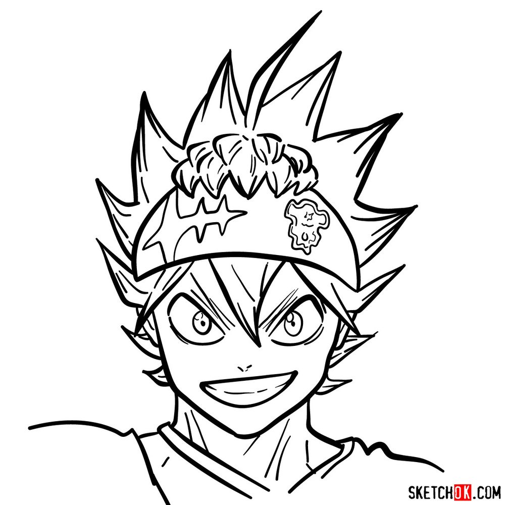 How to draw Asta from Black Clover anime