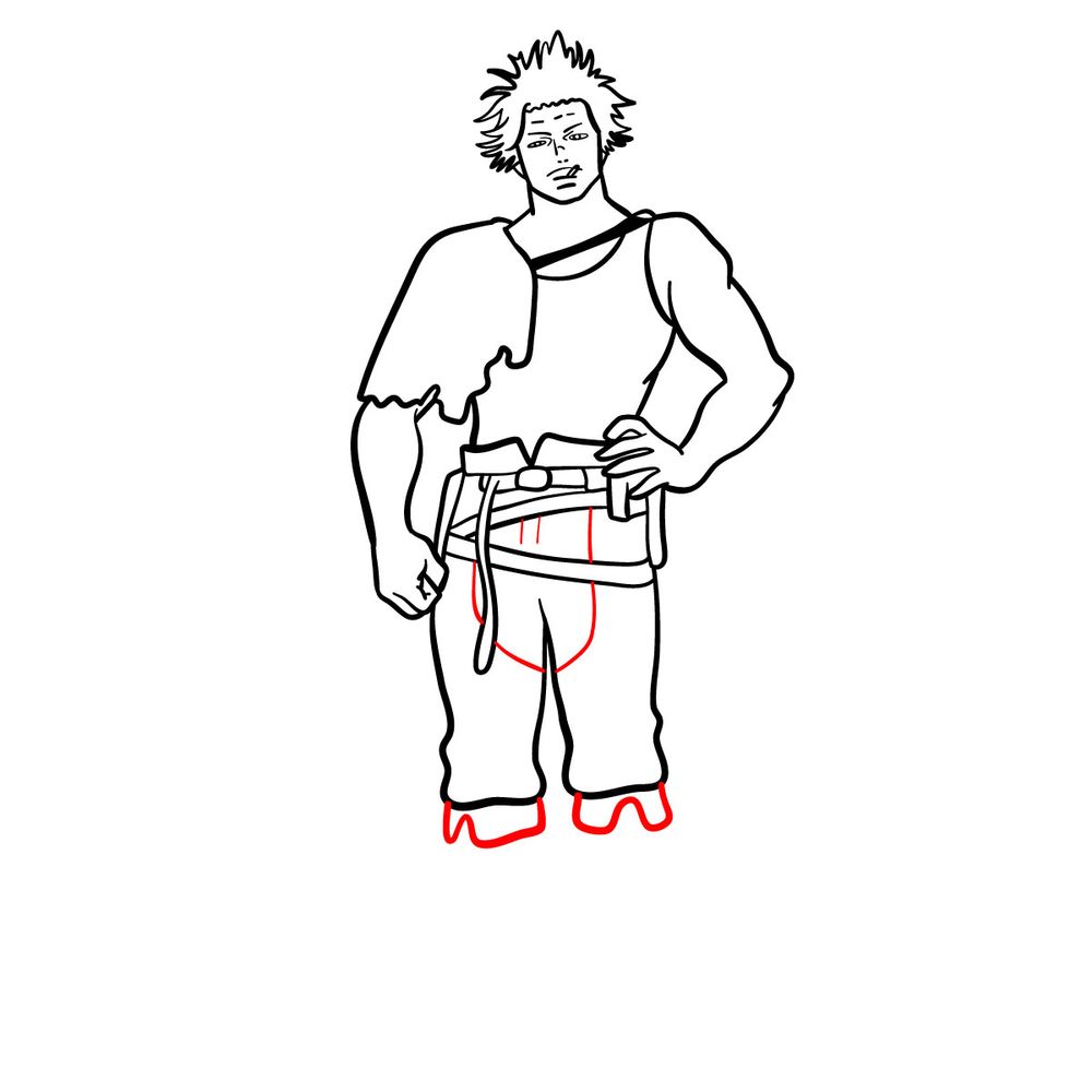 How to draw Yami from Black Clover - step 17