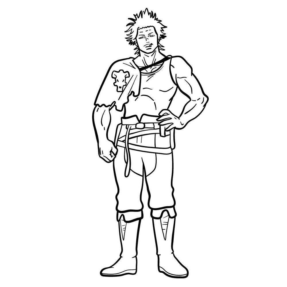 How to draw Yami from Black Clover
