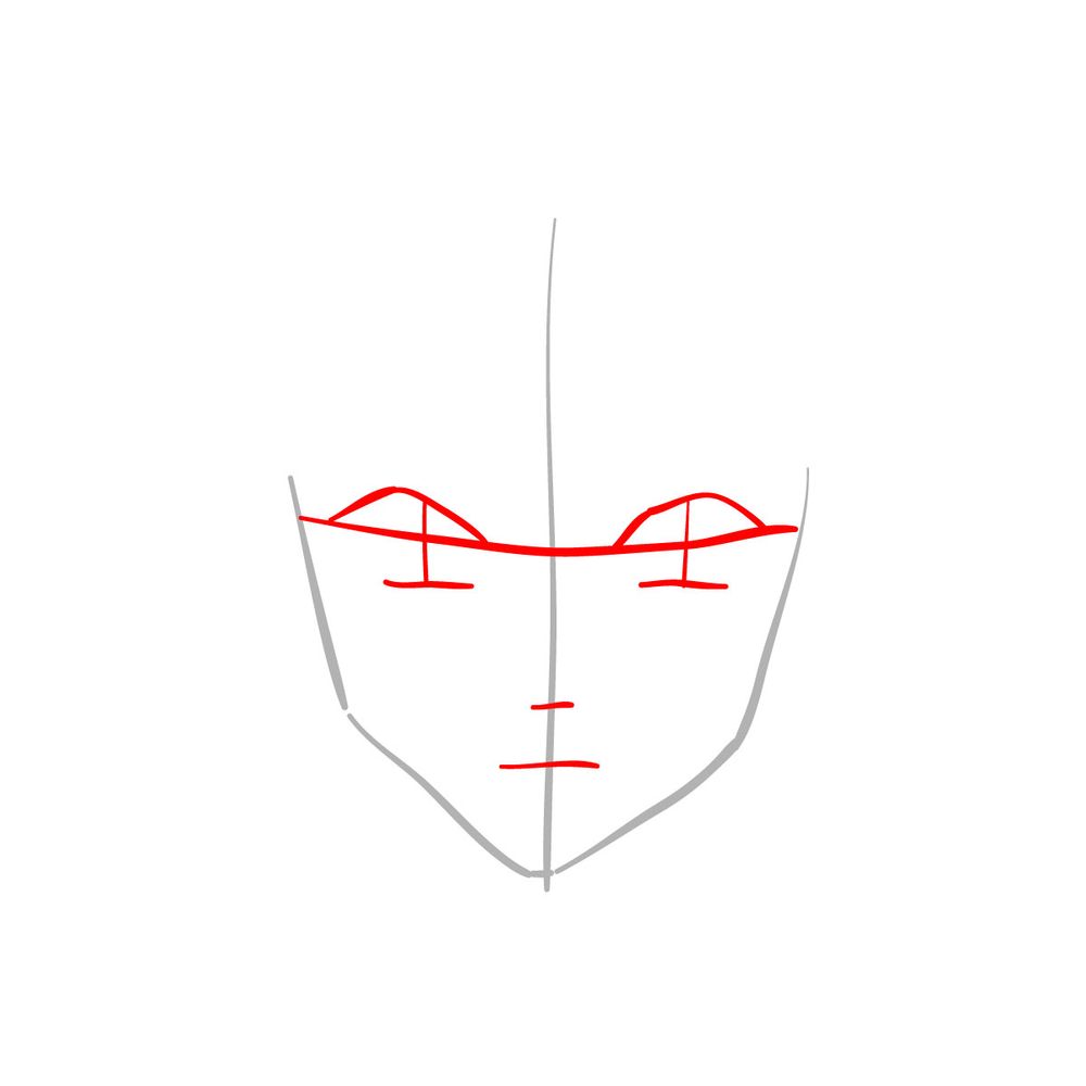 How to draw Noelle Silva's face - step 02