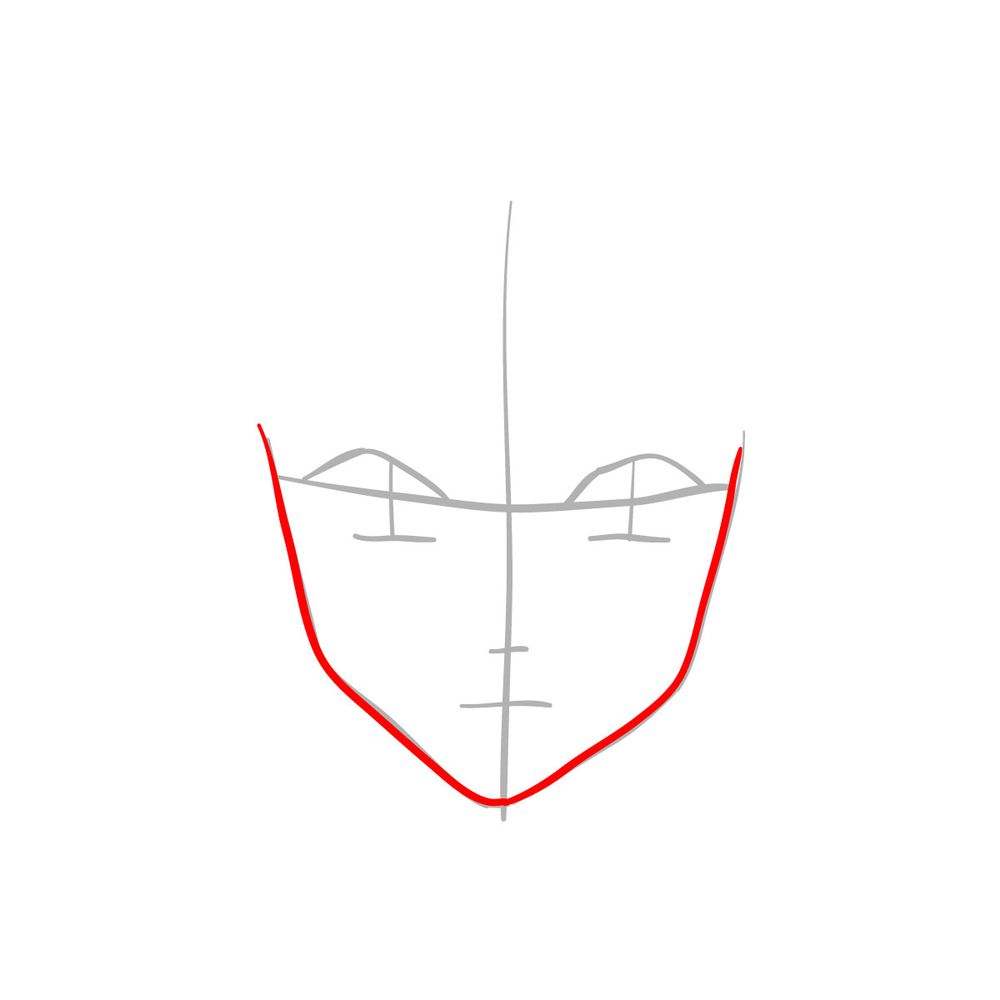 How to draw Noelle Silva's face - step 03