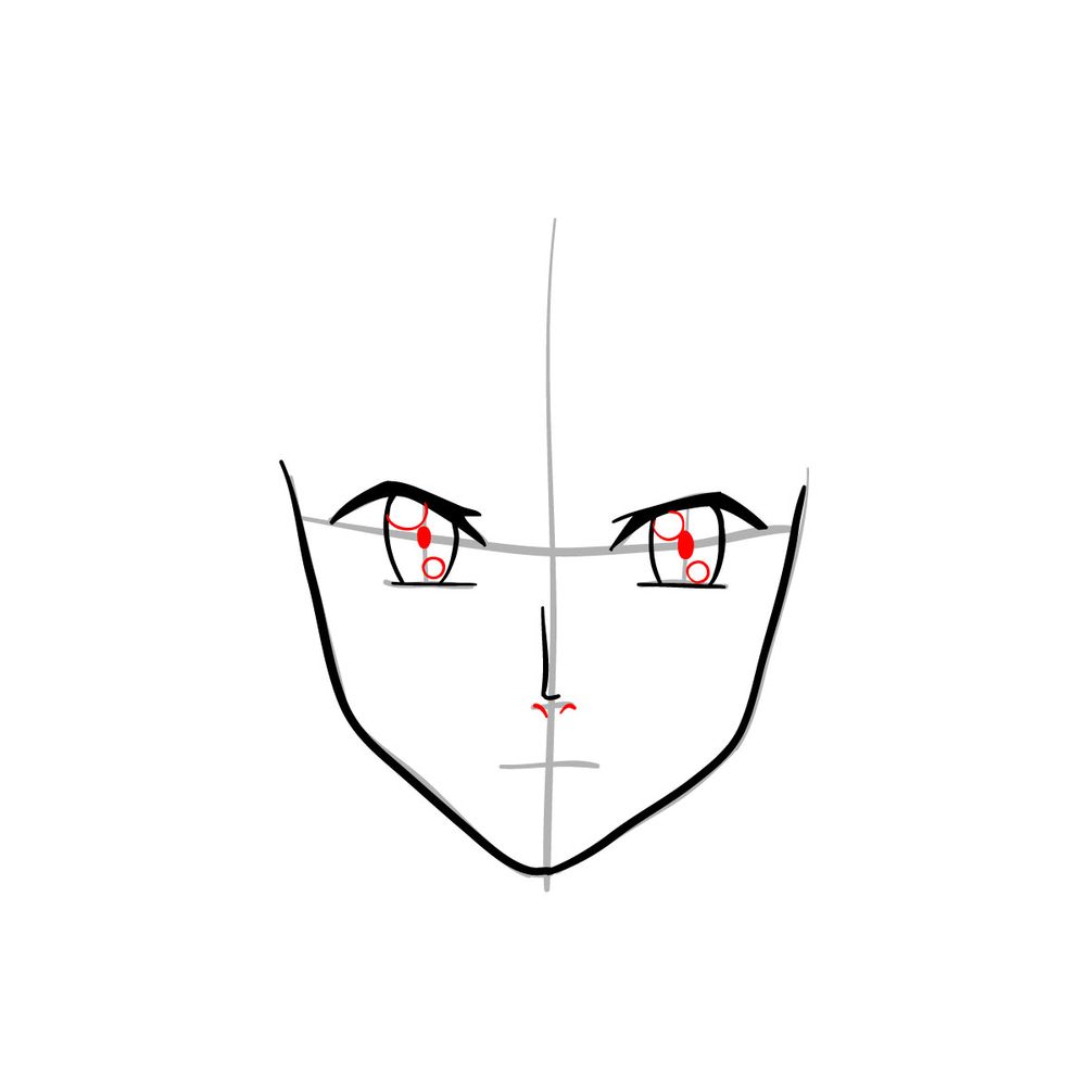 How to draw Noelle Silva's face - step 06