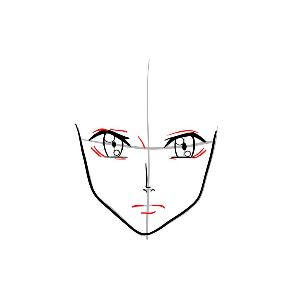 How to draw Noelle Silva's face - step 07