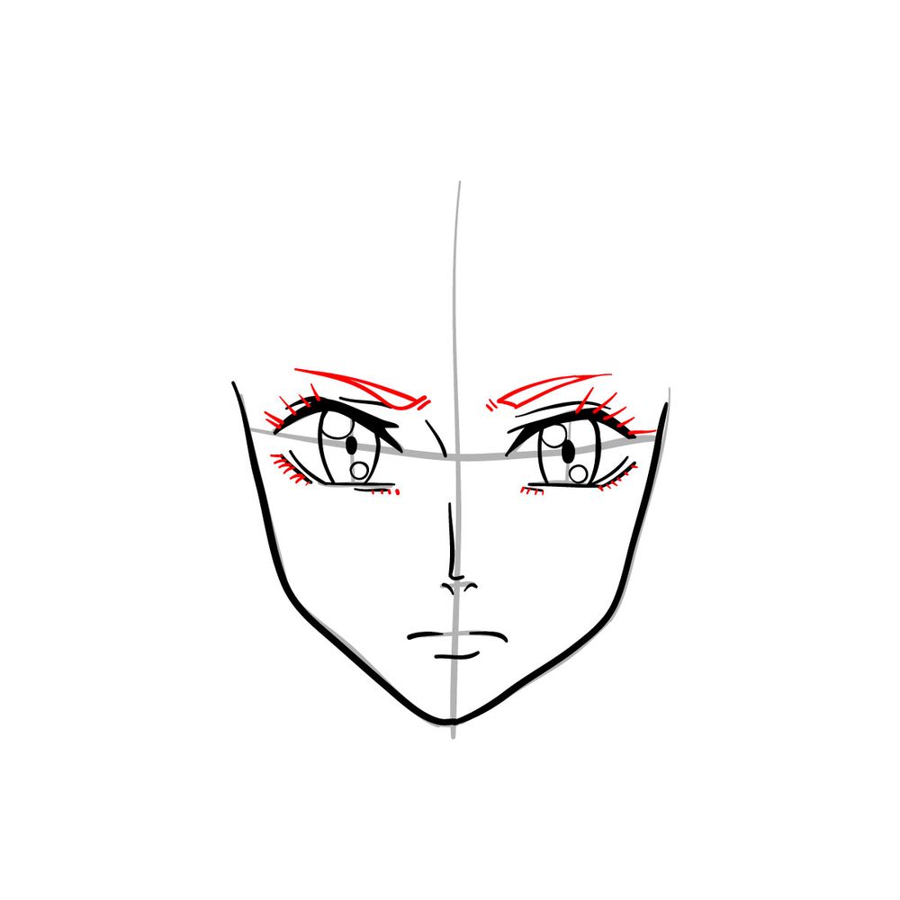 How to draw Noelle Silva's face - step 08
