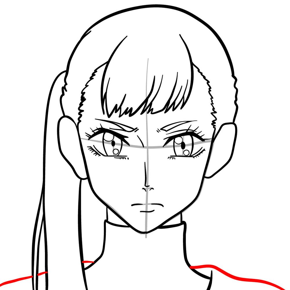 How to draw Noelle Silva's face - step 16