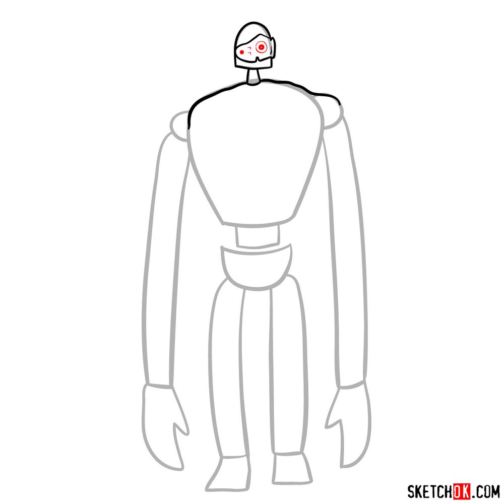 How to draw a Laputian robot - step 05