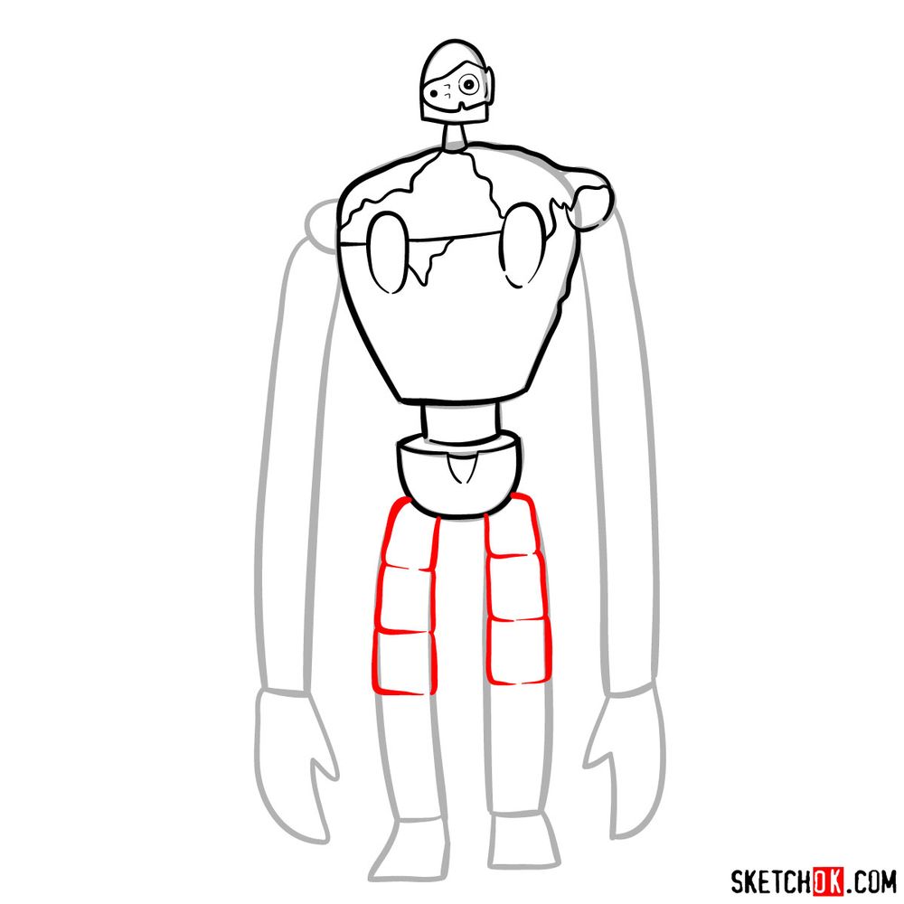 How to draw a Laputian robot - step 09
