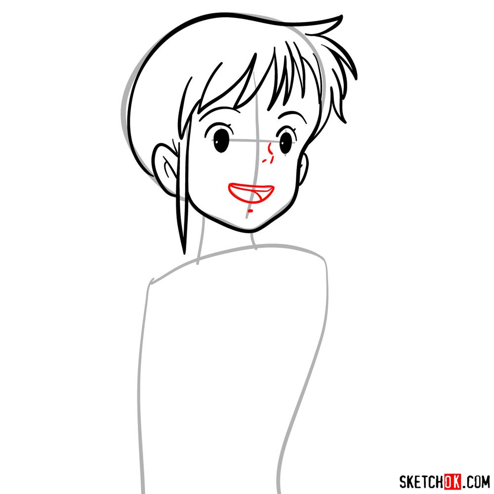 How to draw Ursula from Kiki's Delivery Service - step 07