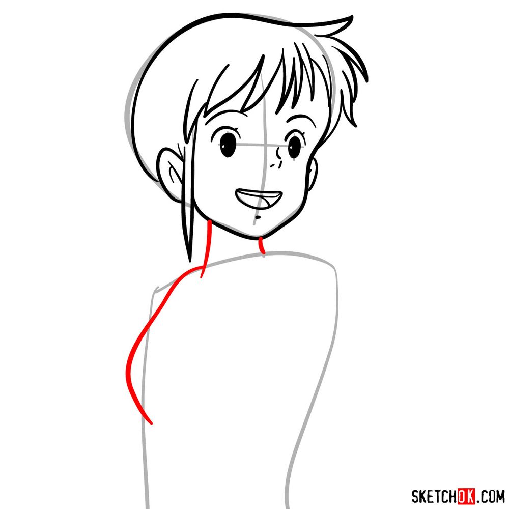 How to draw Ursula from Kiki's Delivery Service - step 08