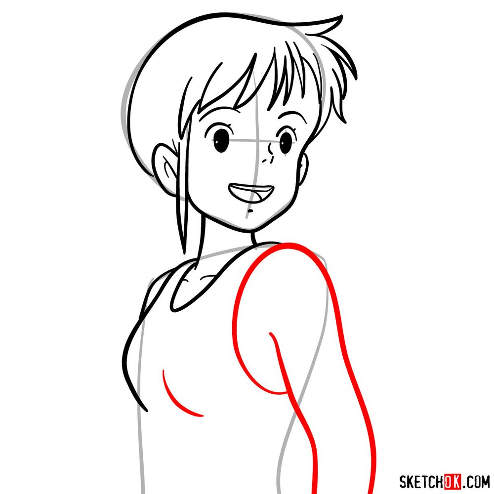 How to draw Ursula from Kiki's Delivery Service - step 10