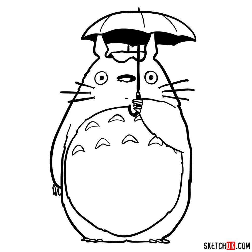 Totoro with an umbrella