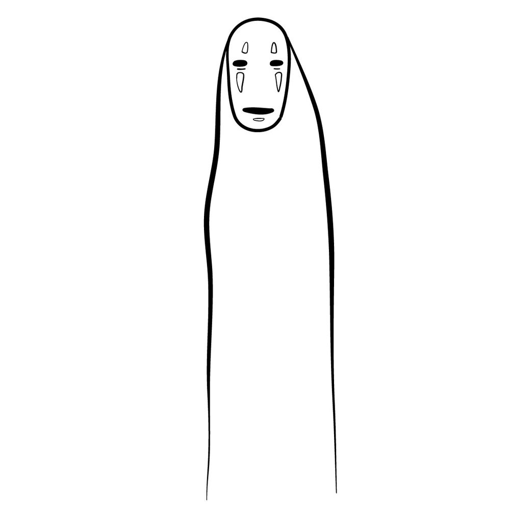 How to draw No-Face - Sketchok easy drawing guides