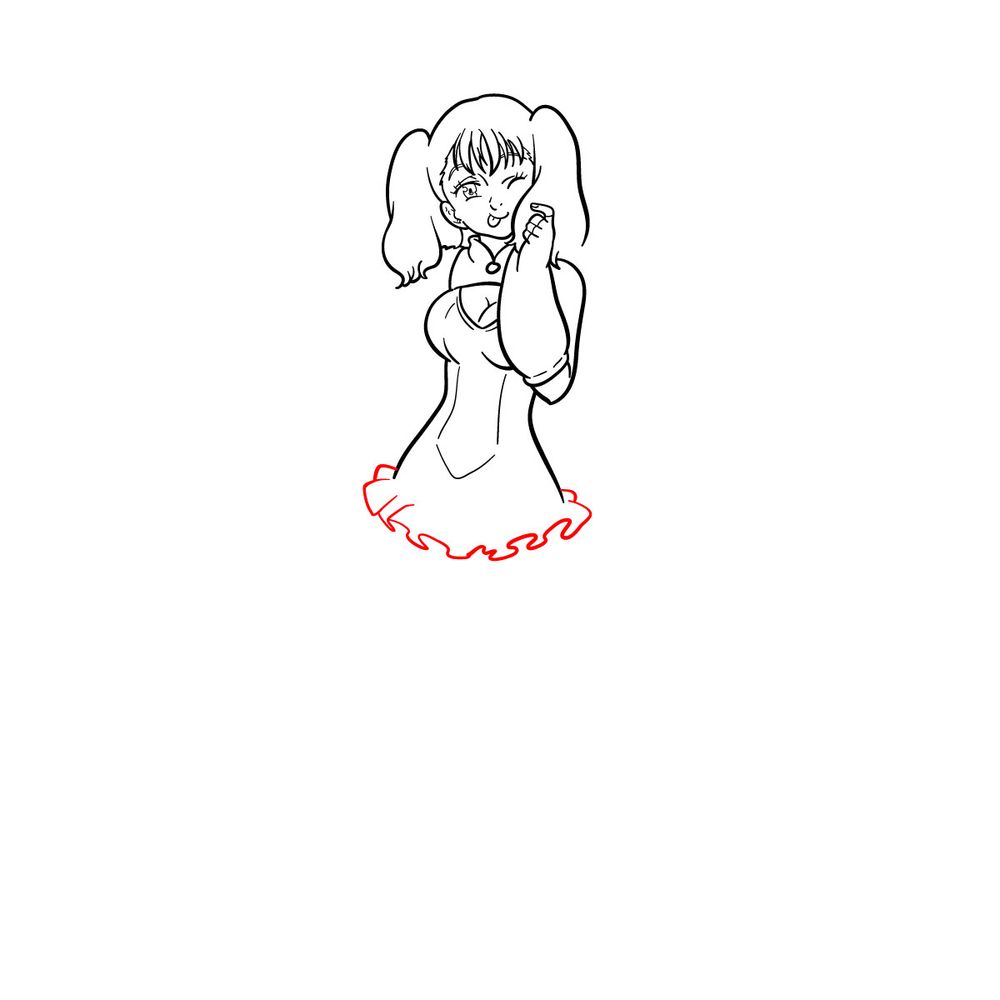 How to draw Diane (The Seven Deadly Sins) - step 18