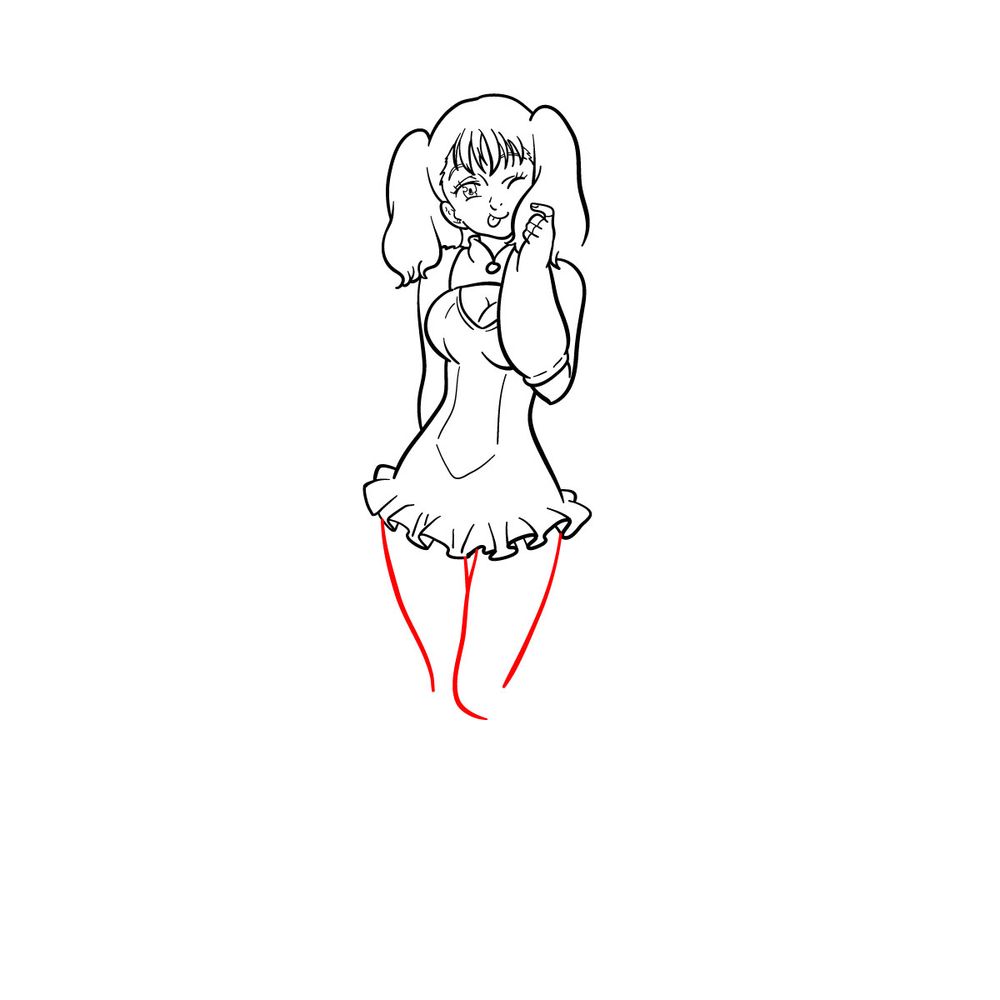 How to draw Diane (The Seven Deadly Sins) - step 20