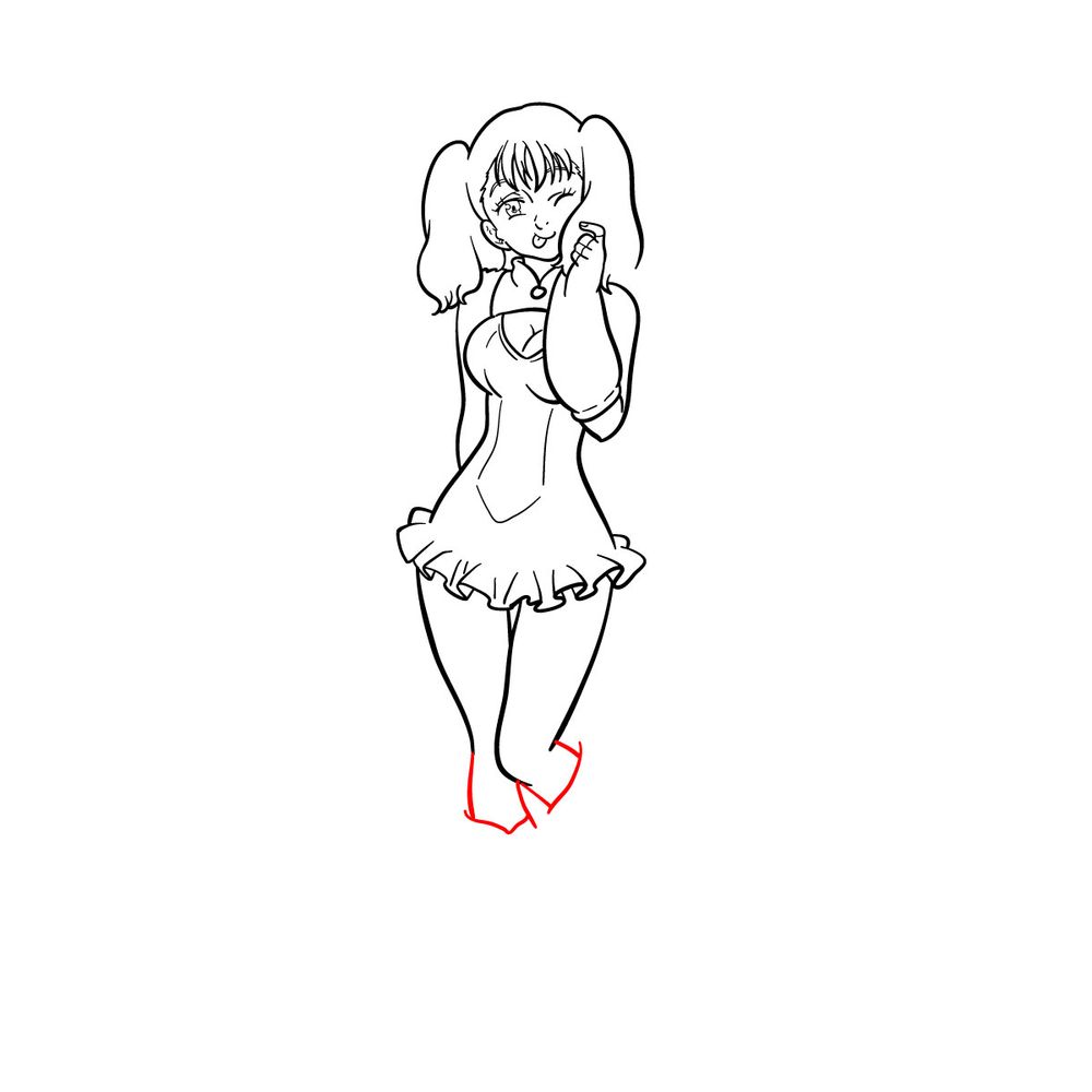 How to draw Diane (The Seven Deadly Sins) - step 21