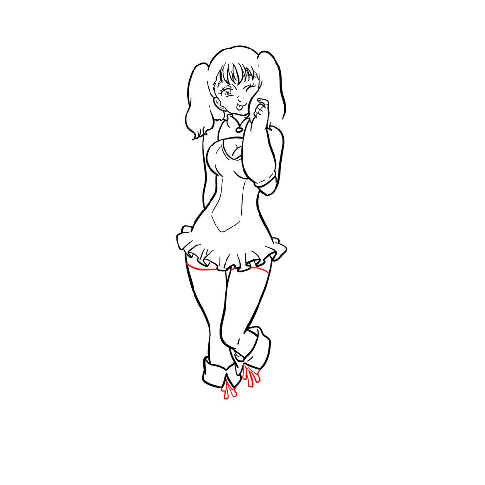 How to draw Diane (The Seven Deadly Sins) - step 23