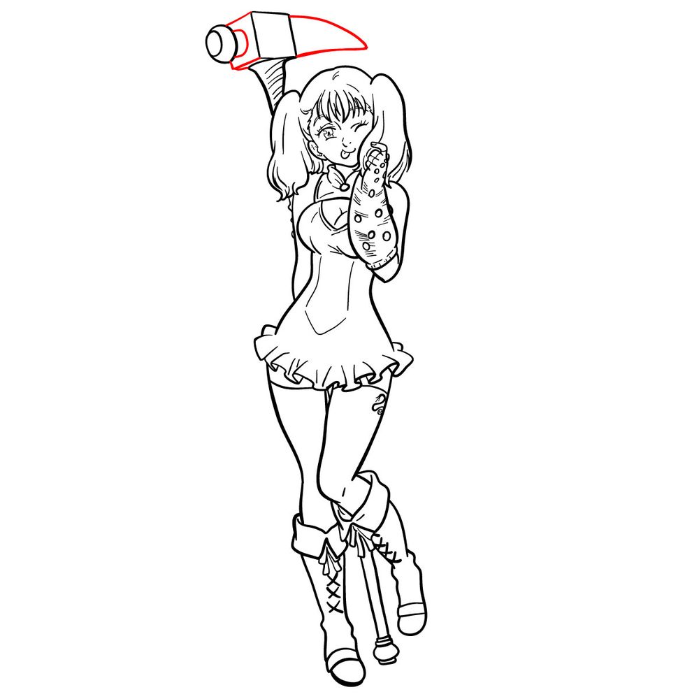 How to draw Diane (The Seven Deadly Sins) - step 30
