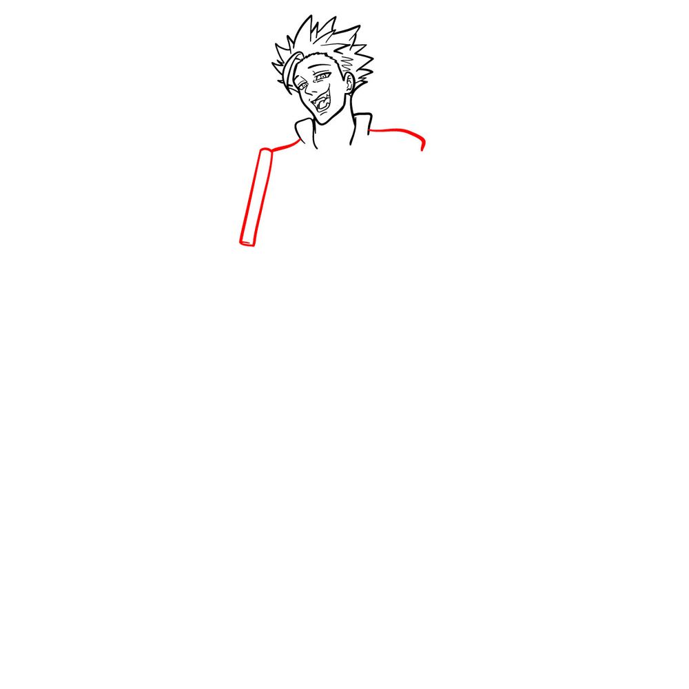 How to draw Ban (The 7 Deadly Sins) - step 09