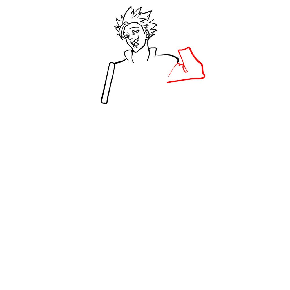 How to draw Ban (The 7 Deadly Sins) - step 10