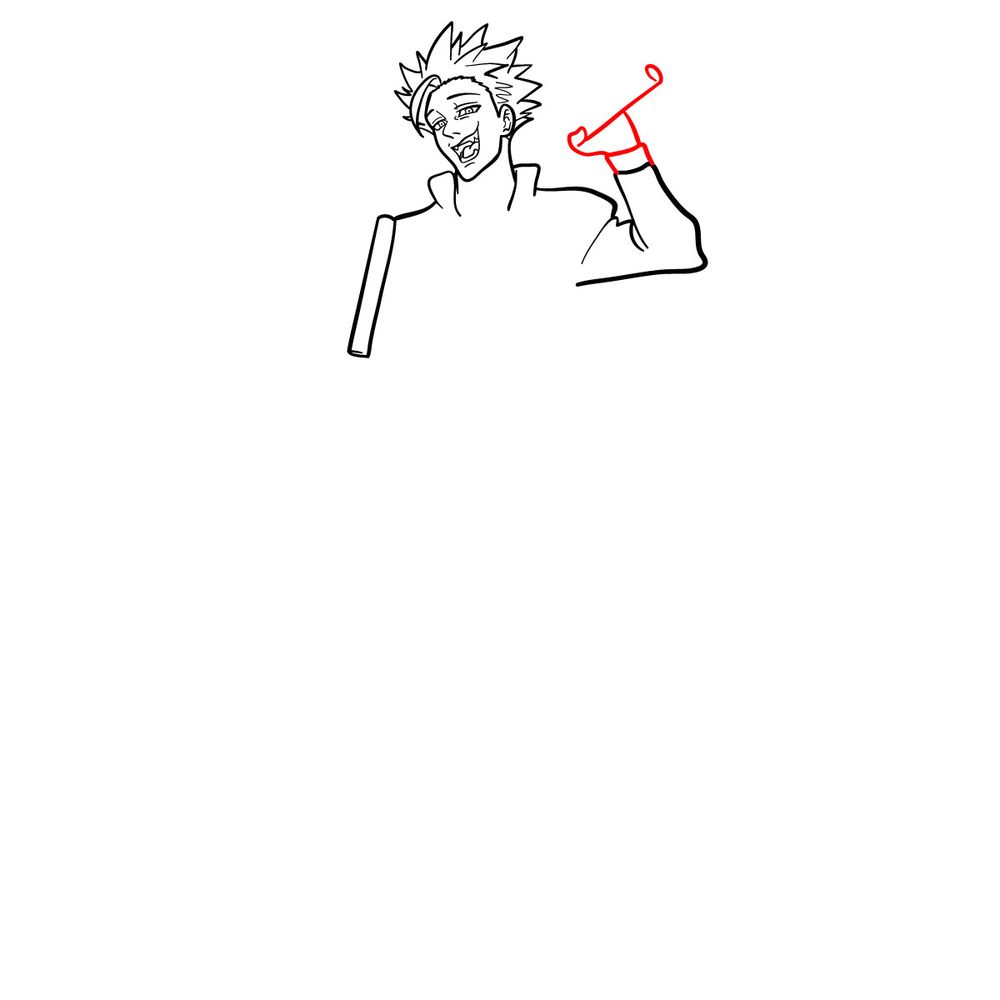 How to draw Ban (The 7 Deadly Sins) - step 11