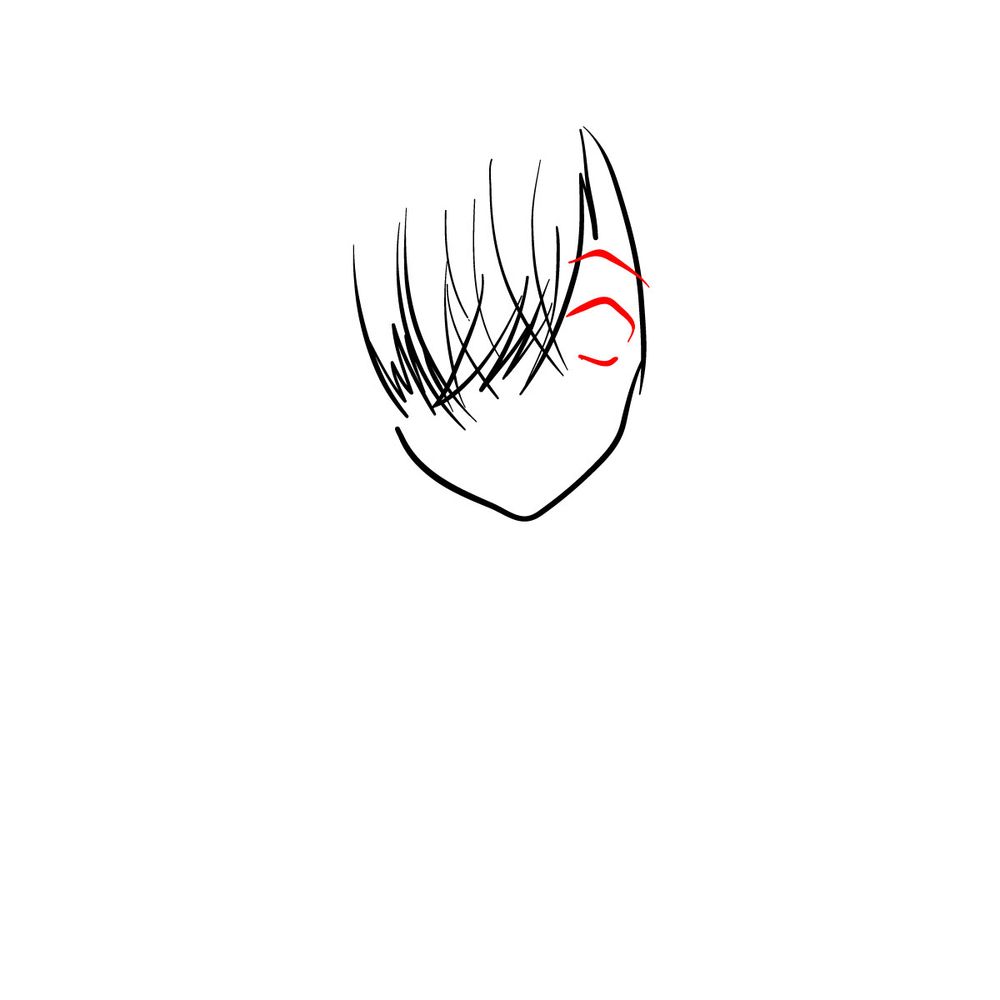 How to draw Elizabeth Liones's face - step 05