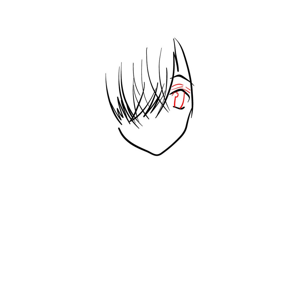 How to draw Elizabeth Liones's face - step 06