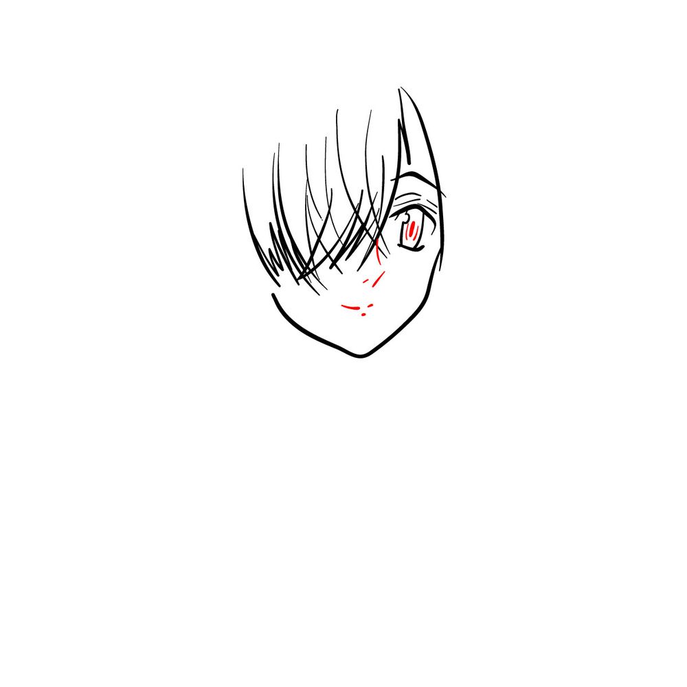 How to draw Elizabeth Liones's face - step 07
