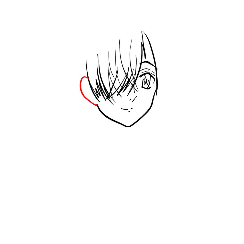 How to draw Elizabeth Liones's face - step 08